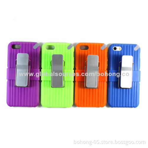 Holster case made of TPU+PC, slim design, same design for iPhone 5S/4S/S4/S5